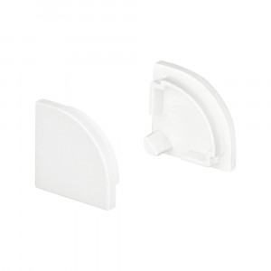 Заглушка SL-KANT-H16 ROUND WHITE глухая 037547, Пара заглушек белого цвета (без отверстия) для профиля SL-KANT-H16 под круглый экран. В комплекте 2 заглушки. Цена за комплект.