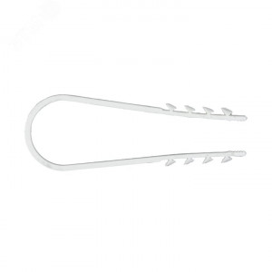 Дюбель-хомут d19-25мм для круглого кабеля бел. (уп.50шт) PROxima plc-ncs50-19x25w