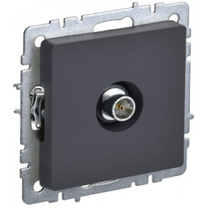 IEK BRITE BASE Графит Розетка TV оконеч РТВ11-0-БрГ