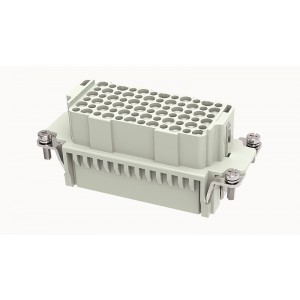 Розеточная контактная вставка DDD-072-FC, Розеточная контактная вставка, обжимная фиксация, 72 полюса + PE, типоразмер 16B, 250V, 10A, (обжимные контакты поставляются отдельно)