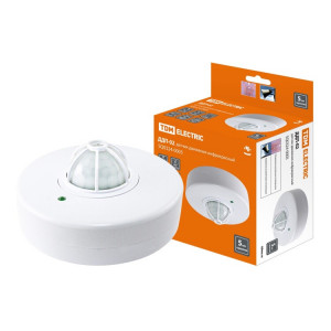 Датчик движения потол. ДДП-02 1100Вт, 5-480с, 2-12м, 5+Лк, 160(сбоку)+360(сверху) гр, IP33, SQ0324-0005