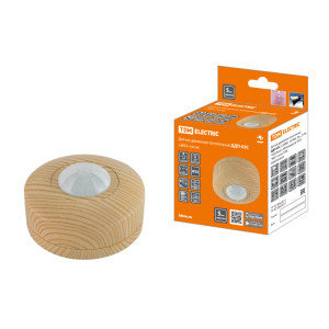 Датчик движения потол. ДДП-03С (1200Вт, 10-900с, 6м , 3+Лк, 120(сб)+360(св)гр IP33), "ЭКО" сосна SQ0324-0043