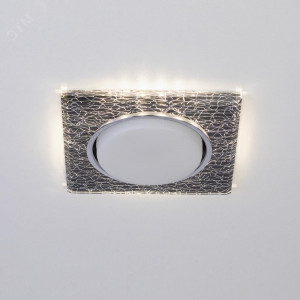 Встраиваемый светильник со светодиодной подсветкой DK LD50 WH/BK GX53 белый черный Б0057469