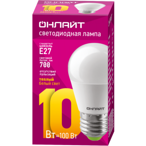 Лампа светодиодная 61 968 OLL-G45-10-230-2.7K-E27 10Вт 61968