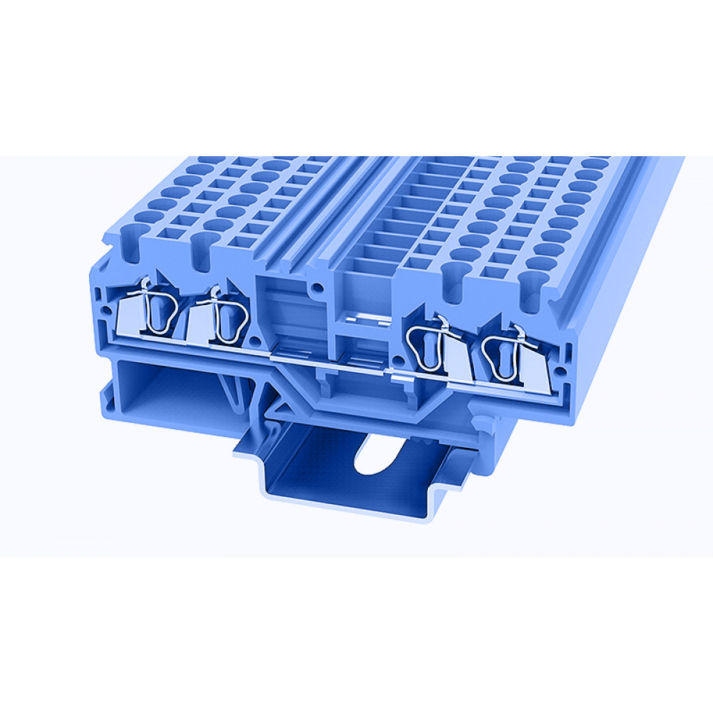 Изображение товара Проходная клемма WS2.5-QU-01P-12 с пружинной фиксацией для монтажа DIN35