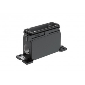 Крышка разъема HPR24B-SO-2B-PG36, Крышка разъема на кабель, типоразмер 24B, без уплотнителя, 1 отверстие с резьбой для кабельных вводов PG36, с боковым расположением, винтовая фиксация разъемного соединения, материал корпуса: алюминиевый сплав