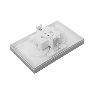 Механизм розетки двойной, 16А, без заземления, без шторок, с рамкой, алюминий Эпика EKF UP1-SOA-200