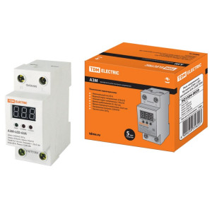 Реле напряжения 1ф АЗМ-LED с LED-дисплеем 63А-230В SQ1504-0020