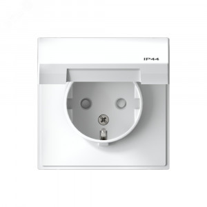 Розетка ArtGallery 16А IP44 с заземл. защ. шторки с крышкой механизм бел. SE GAL440146