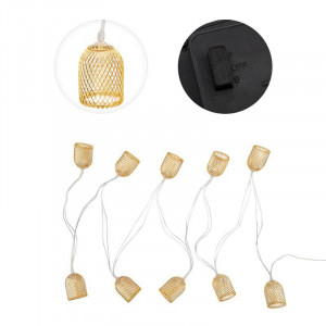 Гирлянда садовая (каскад) Ночная Лампада 4м, 2700К, с аккумулятором и выносной солнечной панелью 602-240