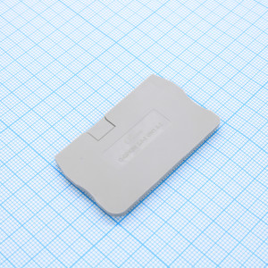 D-GW2.5-2-GY, Торцевая крышка, для клемм WS2.5..., цвет: серый