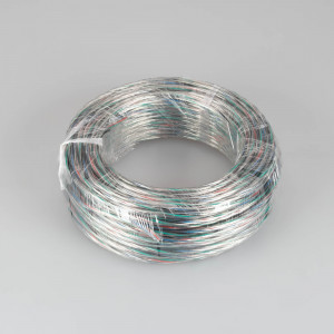Провод питания ARL-20AWG-CLEAR-4Wire-CU-Double (4x0.75mm) 040594, Шлейф для питания и управления мультицветными (RGB) светодиодными лентами. 4 проводника, калибр проводника 20AWG, сечение проводника 0.52 мм2, проводник из луженой меди, внешняя оболочка из прозрачного ПВХ, внутренняя из цветного ПВХ согласно маркировке.