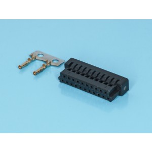 UDC-21F, Разъем питания 21 контакта "м" на кабель двухрядный(YY-0500D-H21)
