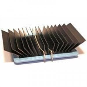 ATS-52375P-C1-R0, Радиаторы maxiFLOW BGA Heatsink, Thermal Tape, Blue-Anodized, T412, 37.5x37.5x17.5mm