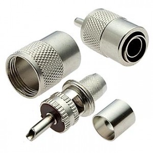UHF-C8P, Разъем высокочастотный штекер UHF, обжим на кабель RG8