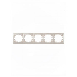 Рамка 5-м Mira горизонт. без вставки жемчуж./бел. перламутр. 701-3000-150