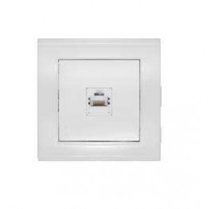 Розетка компьютерная 1-м СП Бриллиант бел. 7947601