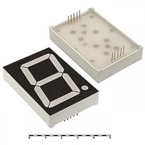 KEM-18102AR (RED), 1 разрядный индикатор 45мм/красный/ОК