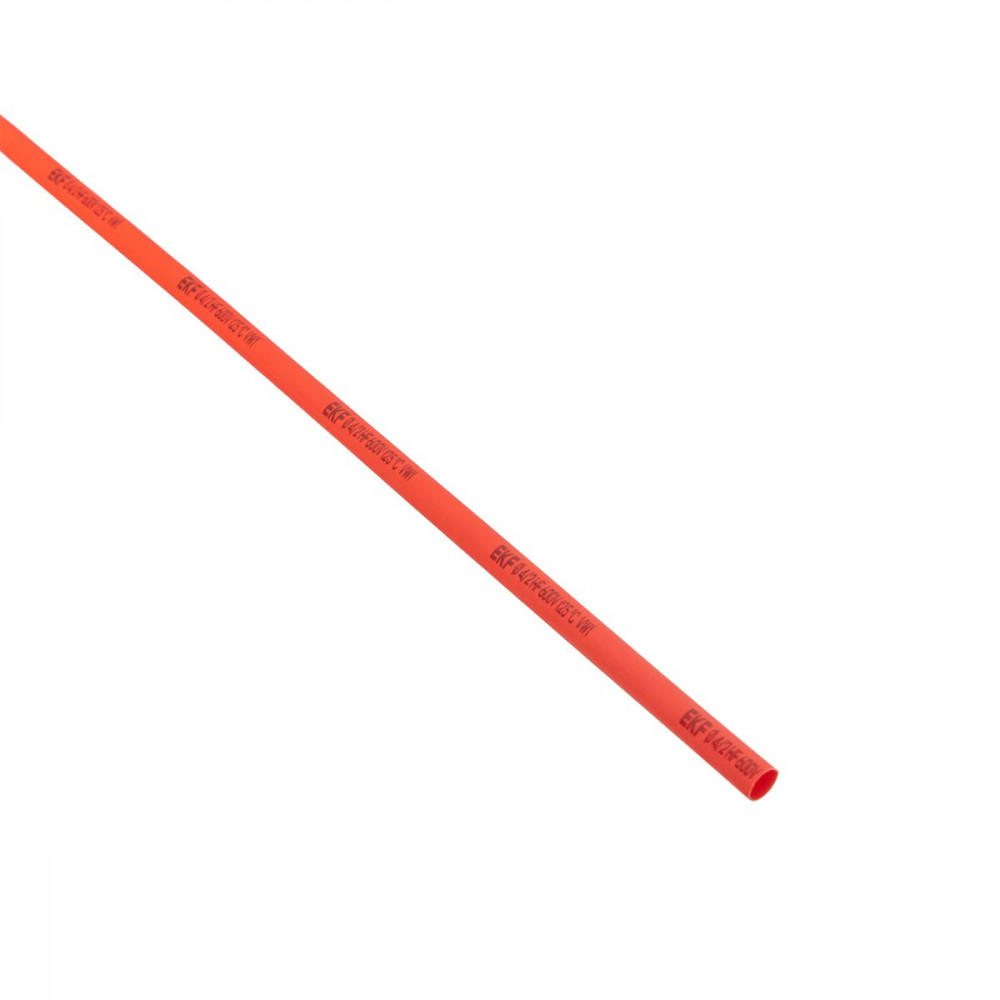 Изображение товара Термоусаживаемая трубка ТУТ нг 4/2 красная в отрезках по 1м PROxima tut-4-r-1m