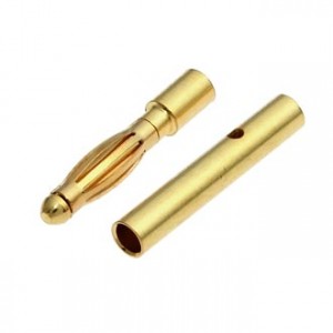 PLUG 2.0 M+F, Комплект штыревого разъема высокой мощности для радиоуправляемых моделей, штырь (M) + розетка (F), D контакта - 2 мм