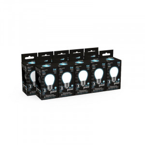 Лампа светодиодная филаментная Black Filament 5Вт P45 шар матовая 4100К нейтр. бел. E27 450лм 105202205