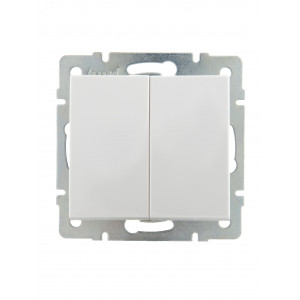 Выключатель RAIN двойной белый механизм 703-0288-101