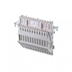 Розеточная контактная вставка BAS BAS KL 24 4,0 50, Розеточная контактная вставка, винтовая фиксация, 24 полюса + PE, типоразмер 24B, 500V, 16A, сечение обслуживаемых проводников 0,5-4 мм кв., тип покрытия контактов: олово, заземление слева, короткое исполенение, (4 поля для маркировки)