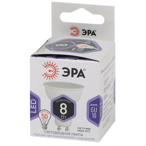 Лампа светодиодная LED MR16-8W-860-GU10 MR16 8Вт софит GU10 холод. бел. Б0049072