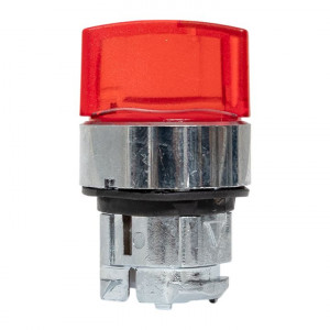 Исполнительный механизм переключателя ХB4 красный на 2 положения возвратный без фиксации, с подсветкой с короткой ручк IP65 EKF XB4BD2L-R-65