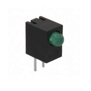 WP934CB/GD, LED Circuit Board Indicator Single Green Diffused, Tinted 2.2V 20mA Through Hole, Right Angle