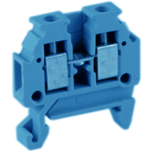 Проходная клемма (MINI) UKJ-1.5MT(BU), Проходная клемма, MINI, боковой подвод кабеля, 2 точки подключения, тип фиксации провода: винтовой, номинальное сечение: 1,5 мм кв., 17,5A, 400V, ширина: 4,2 мм, цвет: синий, тип монтажа: DIN15