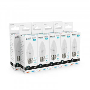 Лампа светодиодная Elementary 10Вт свеча 4100К нейтр. бел. E27 750лм 30220