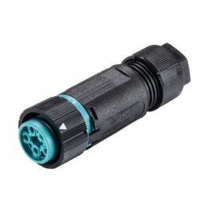 Разъем RST16I5 S B1 ZW3S  A TB, Розеточный разъем на кабель диам. 7,1-13 мм, IP68(69k), 5 полюсов, цвет: бирюзовый, номинальные характеристики: 250V+PE 16A, серия gesis RST MINI