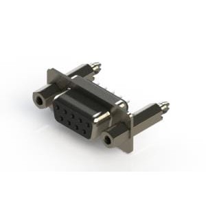 628-009-220-047, Стандартные соединители D-Sub  9P DSUB VERT FEMALE PCB MOUNT