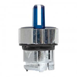 Исполнительный механизм переключателя ХB4 синий на 2 положения возвратный без фиксации, с подсветкой с короткой ручкой IP65 EKF XB4BD2L-B-65