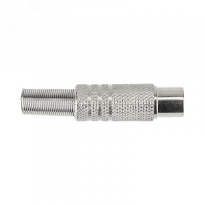 Разъем антенный на кабель штекер-TV никель с пружиной (блист.) 06-0016-A