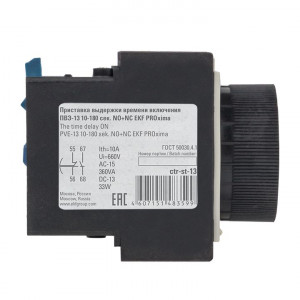 Приставка выдержки времени включения ПВЭ-13 10-180сек NO+NC PROxima ctr-st-13