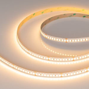 Лента ULTRA-C180-10mm 24V Warm2700 (19.2 W/m, IP20, 5630, 5m) 040251, Светодиодная лента ULTRA-C180, открытая IP20. Светодиоды 5630, 180 шт/м (900 шт на 5 м), белая плата, ширина 10 мм, скотч 3M. Цвет ТЁПЛЫЙ 2700 K, цветопередача CRI>80, угол 120°. Питание 24 В, мощность 19.2 Вт/м (96 Вт на 5 м). Размеры 5000x10x1.4 мм. Мин