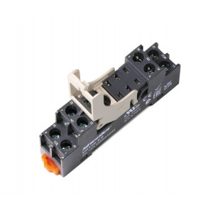 Колодка для реле SRT08-ES+SR20L, Колодка для реле, 2 группы переключающих контактов, винтовая фиксация провода, металл. фикс. ST36M3C, 300V, 10A, для реле серий: RFT, с возможностью установки (поставляется отдельно): пластик. фикс. SR20L (в комплекте), перемычки SR08C