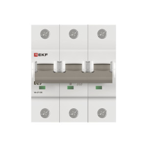 Автоматический выключатель ВА 47-125 3P 25А (D) 15кА PROXIMA EKF mcb47125-3-25D