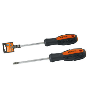 Отвертка шлицевая двухкомпонентная, CR-V тип SL8.0x175, серия "Алмаз" SQ1006-1012