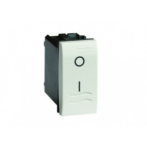 Двухполюсный выключатель с подсветкой, слоновая кость, 1мод. 75121SL