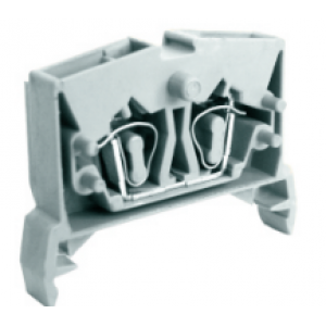 Проходная клемма (MINI) UJ5-2.5W, Проходная клемма, MINI, верхний подвод кабеля, 2 точки подключения, тип фиксации провода: пружинный, номинальное сечение: 2,5 мм кв., 24A, 800V, ширина: 6 мм, цвет: серый, тип монтажа: DIN35