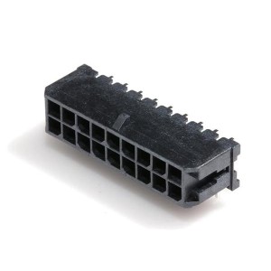 43045-1802, Проводные клеммы и зажимы HDR RA DUAL SMT 18P PCB w/peg locks