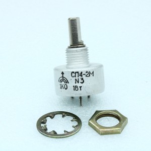 СП4-2Ма 1 А 3-20     1.0К, Резистор переменный подстроечный непроволочный 1.0кОм 1Вт