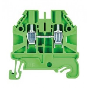 Проходная клемма WT 2,5 GN, Проходная клемма, тип фиксации провода: винтовой, номинальное сечение: 2,5 мм кв., 24A, 1000V, ширина: 5 мм, цвет: зеленый, тип монтажа: DIN35
