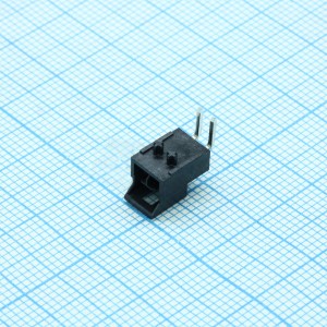 1053131102, Разъем угловой серия Nano-Fit 2 контакта шаг 2.5 мм монтаж в отверстие