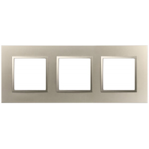 Рамка для розеток и выключателей Elegance 14-5013-04 Classic, на 3 поста, шампань Б0060584