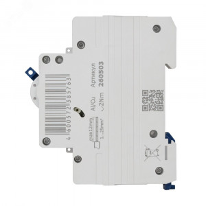 Выключатель автоматический модульный 1п C 16А 6кА OptiDin BM63-1C16-УХЛ3 КЭАЗ 260503