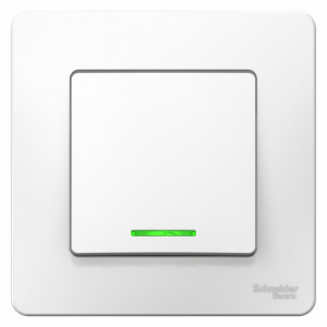 Переключатель проходной 1-кл. СП Blanca 10А IP20 (сх. 6) 250В с подсветкой бел. SE BLNVS010611